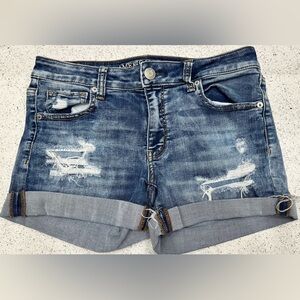 American Eagle Outfitters Distressed Blue Jean Shorts